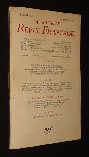 La Nouvelle Revue Française (12e année - n°133, 1er janvier 1964)