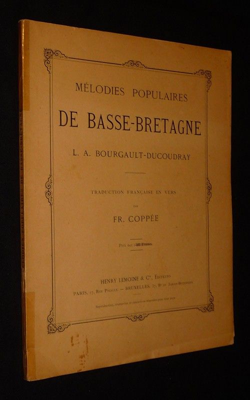 Trente mélodies populaires de Basse-Bretagne