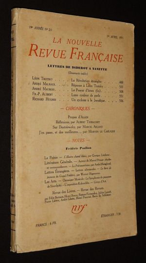 La Nouvelle Revue Française (19e année - n°211, 1er avril 1931)