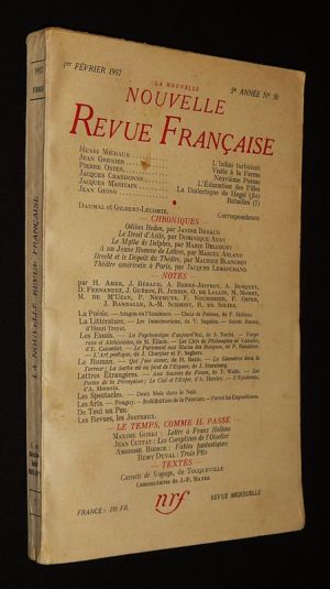 La Nouvelle Nouvelle Revue Française (5e année - n°50, 1er février 1957)