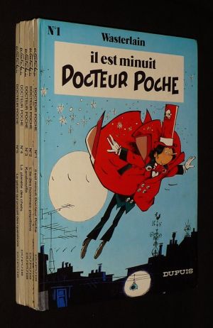 Docteur Poche, Tomes 1 à 5 : Il est minuit, Docteur Poche - L'île des hommes-papillons - Karabouilla - La planète des chats - Le géant qui posait des questions