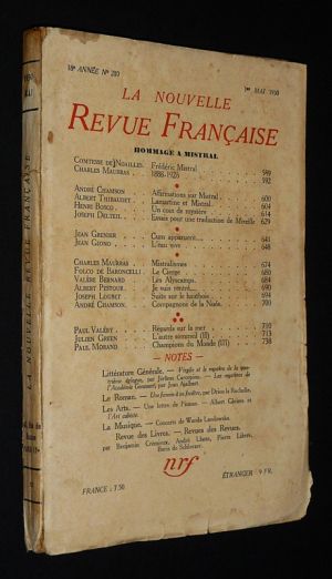 La Nouvelle Revue Française (18e année - n°200, 1er mai 1930) : Hommage à Mistral