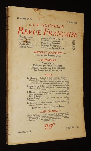 La Nouvelle Revue Française (23e année - n°258, 1er mars 1935)