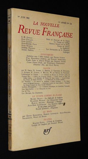 La Nouvelle Revue Française (11e année - n°126, 1er juin 1963)