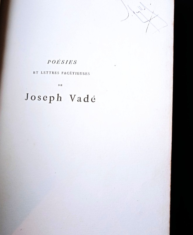 Poésies et lettres facétieues de J. Vadé
