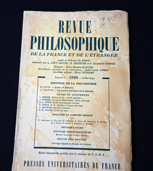 Revue philosophique de la France et de l'étranger, n°3 juillet-septembre 1958, 971