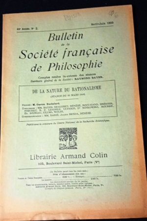 Bulletin de la Société française de Philosophie, 44e année, n°2