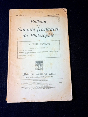 Bulletin de la Société française de Philosophie, 41e année, n°1