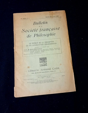 Bulletin de la Société française de Philosophie, 41e année, n°4