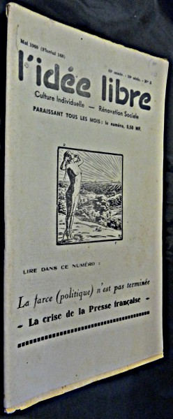 L'idée libre, Culture individuelle - Rénovation sociale, mai 1960