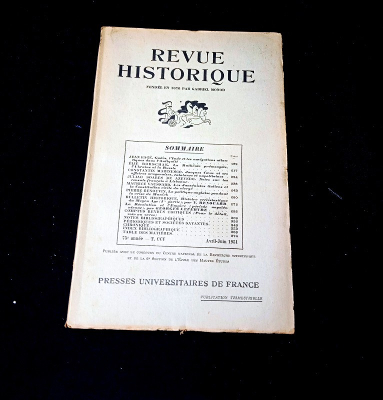 Revue historique, n°418, fasc. II avril-juin 1951
