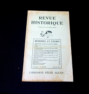 Revue historique, n°409, fasc. II avril-juin 1938