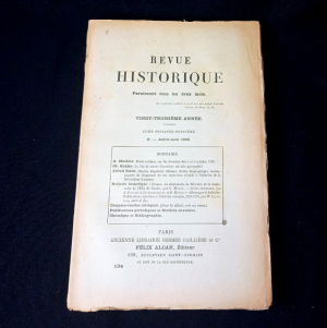 Revue historique, n°409, fasc. I mai-juin 1898