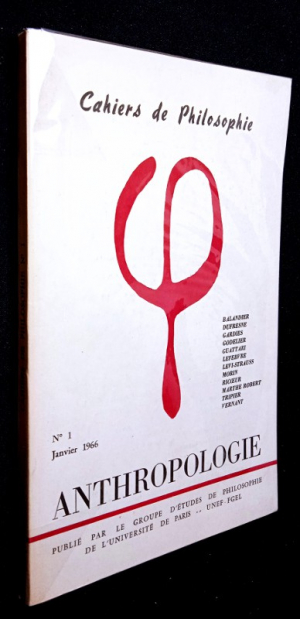 Cahiers de philosophie, n° 1 janvier 1966, Anthropologie