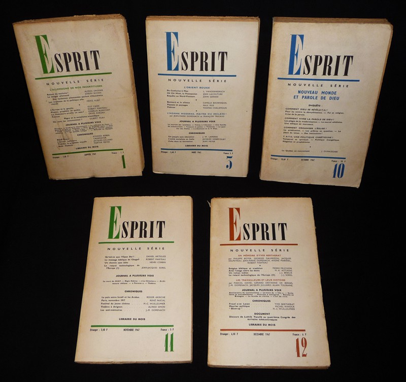 Esprit (5 numéros de 1967)