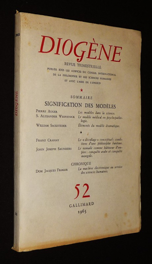 Diogène (n°52, octobre-décembre 1965) : Signification des modèles