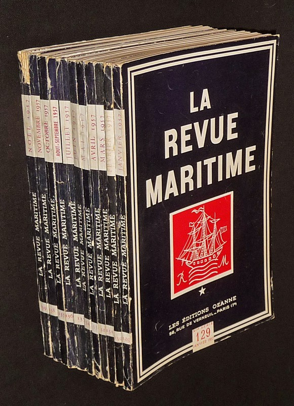La Revue maritime, du n°129 au n°139 (année 1957 complète)