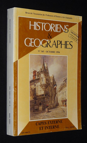 Historiens et Géographes (n°345, octobre 1994)