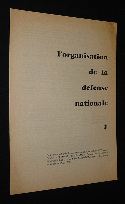 L'Organisation de la défense nationale