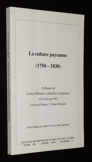 Annales de Bretagne et des Pays de l'Ouest (année 1993, Tome 100, n°4)