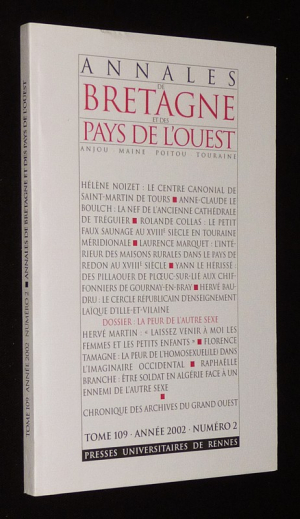 Annales de Bretagne et des Pays de l'Ouest (année 2002, Tome 109, n°2)