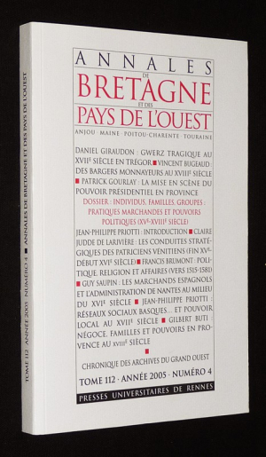 Annales de Bretagne et des Pays de l'Ouest (année 2005, Tome 112, n°4)