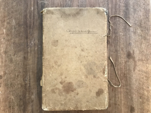 "Compte du Brick Glaneuse", Livre de comptes manuscrit du Capitaine Joulain (commandant du St Esprit et de la Glaneuse): années 1823 à 1841