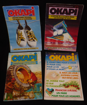 Okapi, lot de 4 numéros du n°215 (1-15 novembre 1980) au n°218 (15-31 décembre 1980)