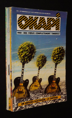Okapi, lot de 9 numéros, du n°219 (1-15 janvier 1981) au n°227 (1-15 mai 1981)