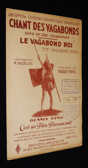 Chant des vagabonds (Le Vagabond Roi) - René Nazelles, Rudolf Friml (partition chant)