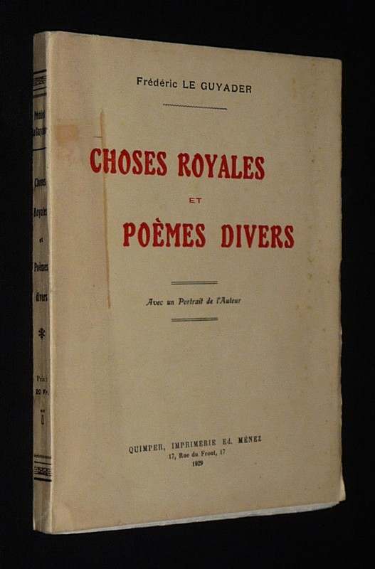 Choses royales et poèmes divers