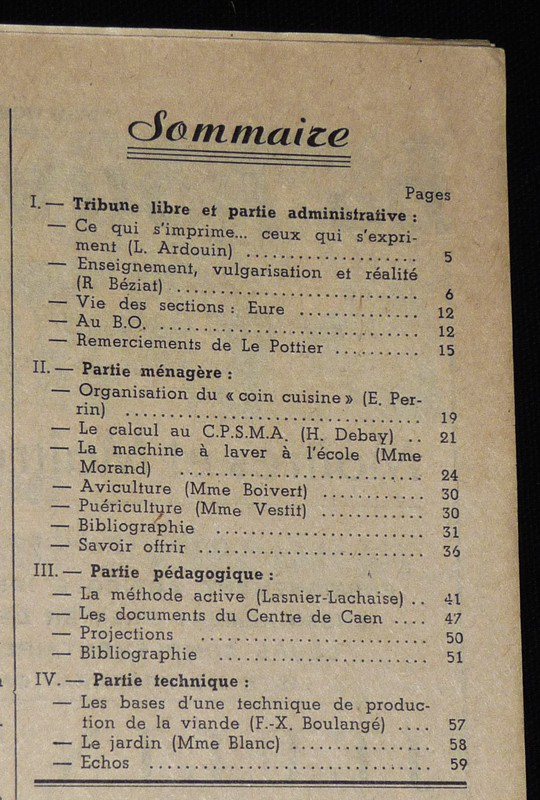 Education rurale (12e année - n°3, décembre 1958)