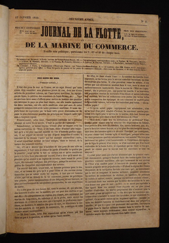 Journal de la Flotte et de la Marine du Commerce, année 1842