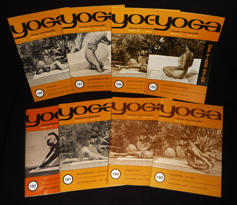 Yoga (lot de 21 numéros, du n° 172 (janvier 1979) au n°192 (janvier-février 1981)