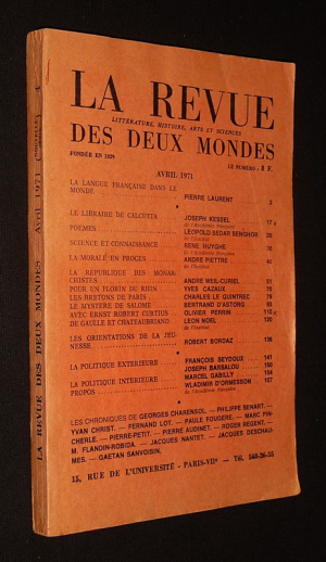 La Revue des deux mondes (n°4, avril 1971)