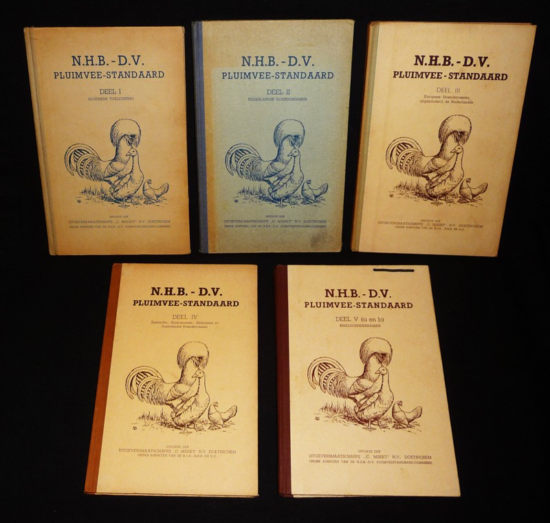 N.H.B.-D.V. Pluimevee-Standaard, Deel 1-5. Officiële Standaards der erkende Pluimveerassen (5 volumes)