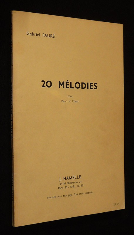 20 mélodies pour piano et chant, Vol. 3 : Mezzo