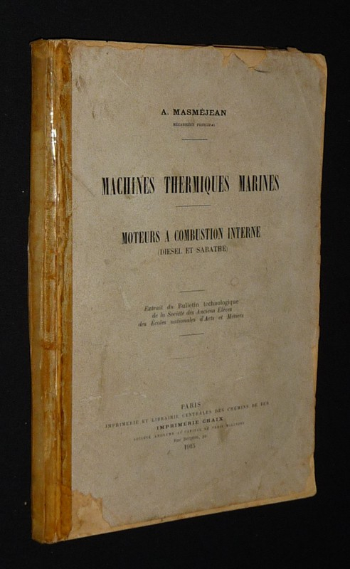 Machines thermiques marines : Moteurs à combustions interne (Diesel et Sabathé)