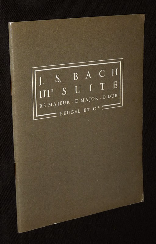 J. S. Bach : IIIe suite en ré majeur, P. H. 77
