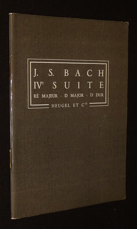 J. S. Bach : IVe suite en ré majeur, P. H. 78
