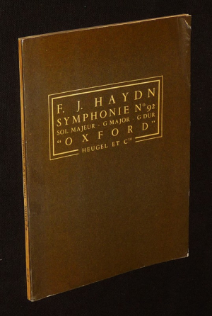 F. J. Haydn : Symphonie n°92 (16) "Oxford" en sol majeur, P. H. 16