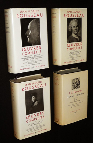 Oeuvres complètes de Rousseau, Tomes 1 à 4 (Bibliothèque de la Pléiade)