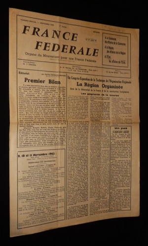 France fédérale (numéro spécial, novembre 1963)