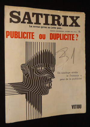 Satirix (n°24, octobre 1975) : Publicité ou duplicité ?