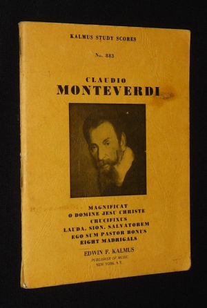 Kalmus Study Scores No. 883 : Claudio Monteverdi (1567-1643)