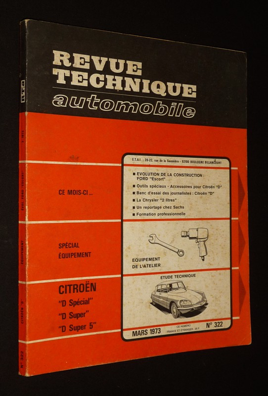 Revue technique automobile (n°322, mars 1973) : Citroën 