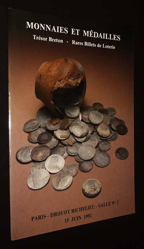 Alain Weil Expert - Catalogue de monnaies et médailles, 15 juin 1992 : Trésor Breton - Rares Billets de Loterie - Hotel Drouot, Paris