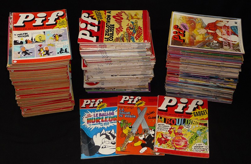 Pif Gadget (lot de 204 numéros, 1969-1979)