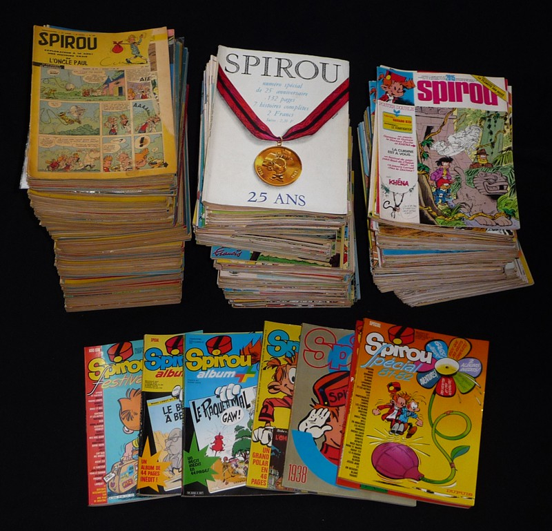 Lot de 894 numéros de Spirou (1957-1988)