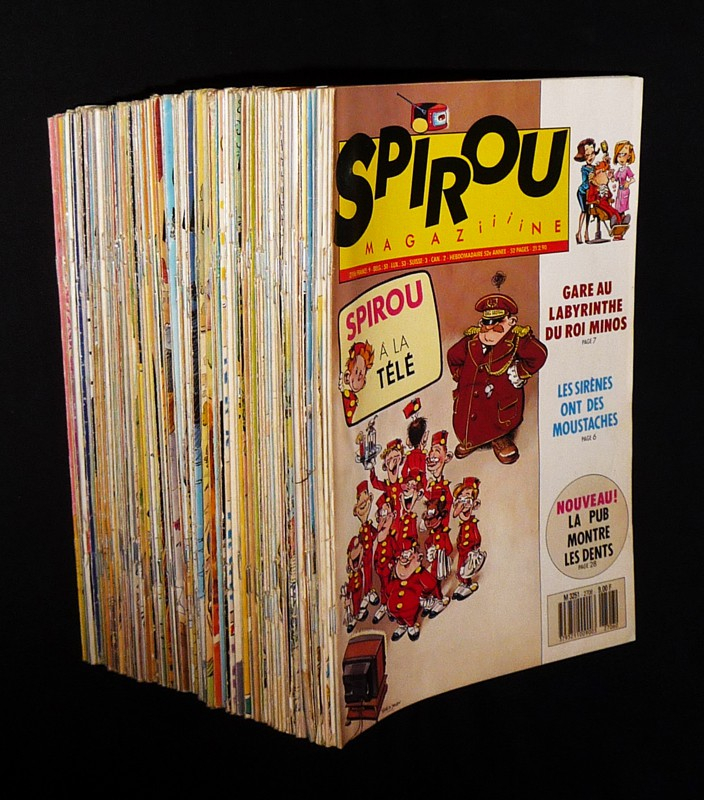 Spirou Magazine, lot de 92 numéros du n°2701 au n°2799 (1990-1991)